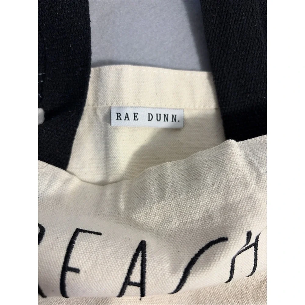 Rae Dunn  Canvas Beach Tote Bag NWOT Summer Costal Beach